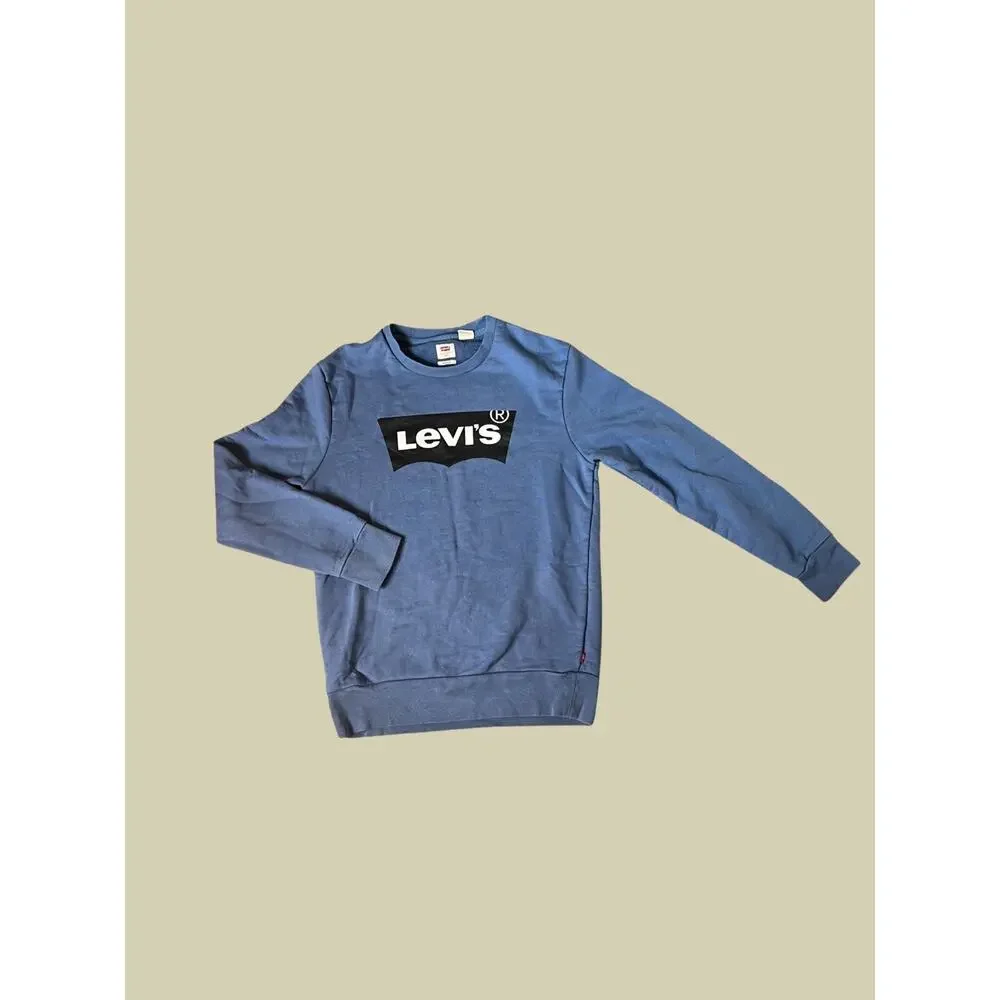 LEVI’S STANDARD GRAPHIC CREWNECK SWEATSHIRT IN SUNSET BLUE, Size: XS